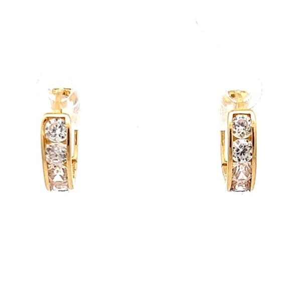 18k Gold Earring With Zircons