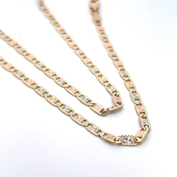 14k gold 3 tone gucci link chain