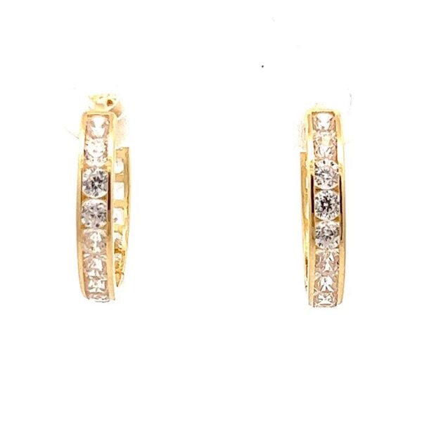 18k Gold Earring With Zircons