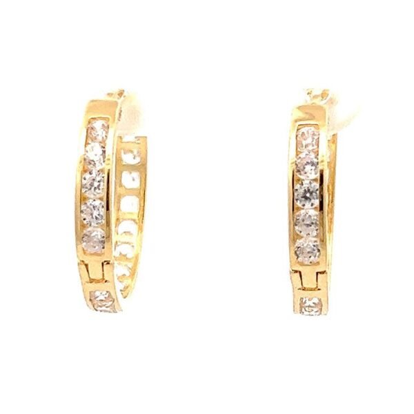 18k Gold Earring With Zircons