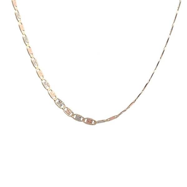 14k gold 3 tone gucci link chain - Imagen 2