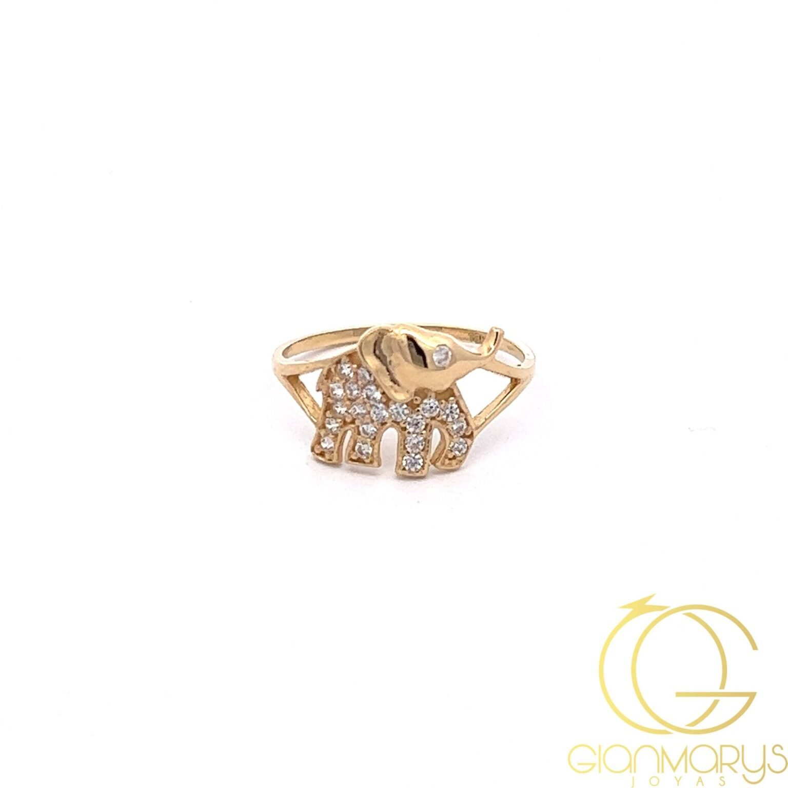 18k gold elephant ring