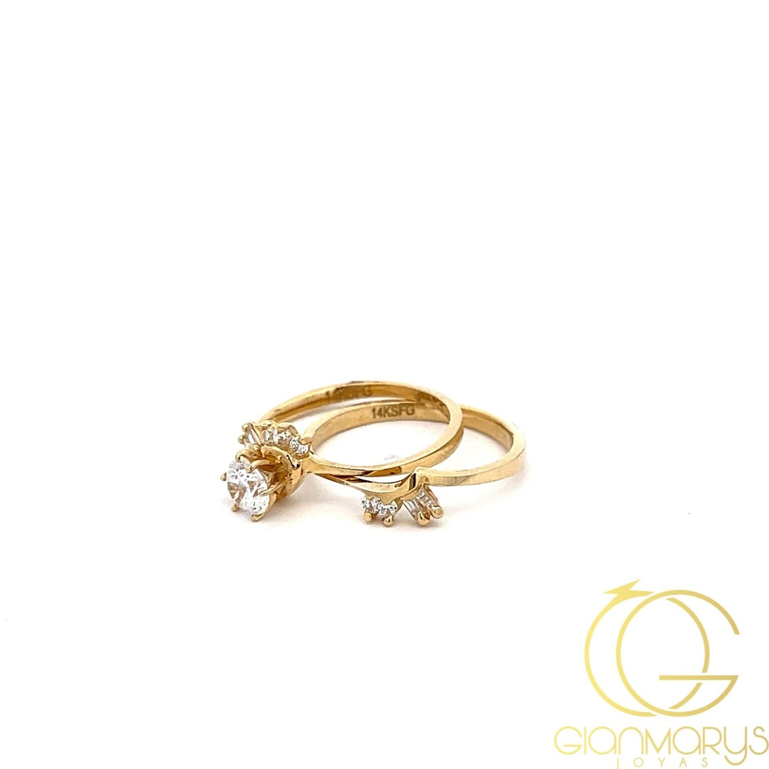 14k Gold Engagement Ring Set