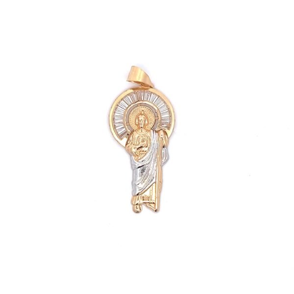 18k two tone gold Saint jude - Imagen 2