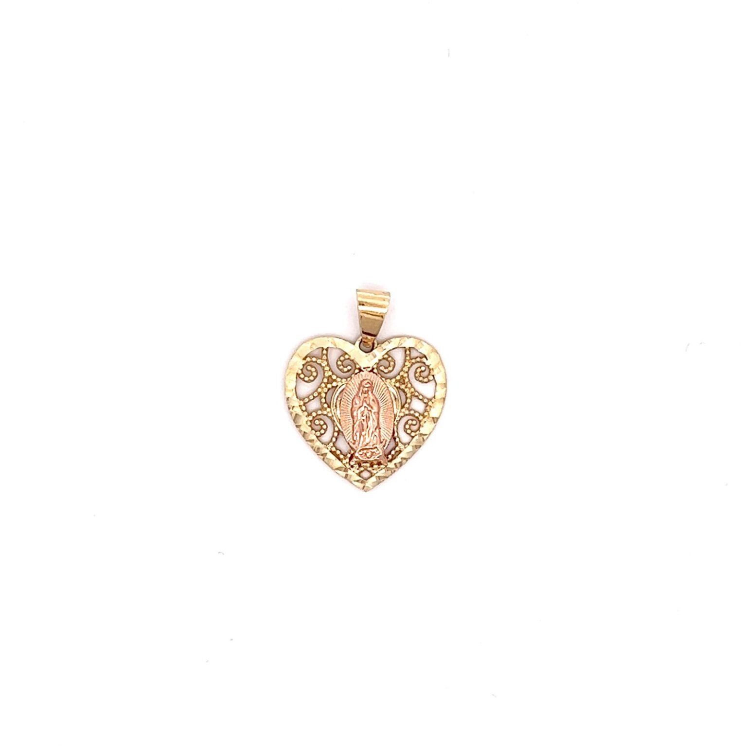 14k Gold Virgin Medal