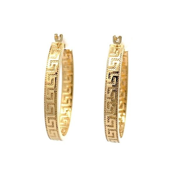 18k Gold Vercace Oval Earring