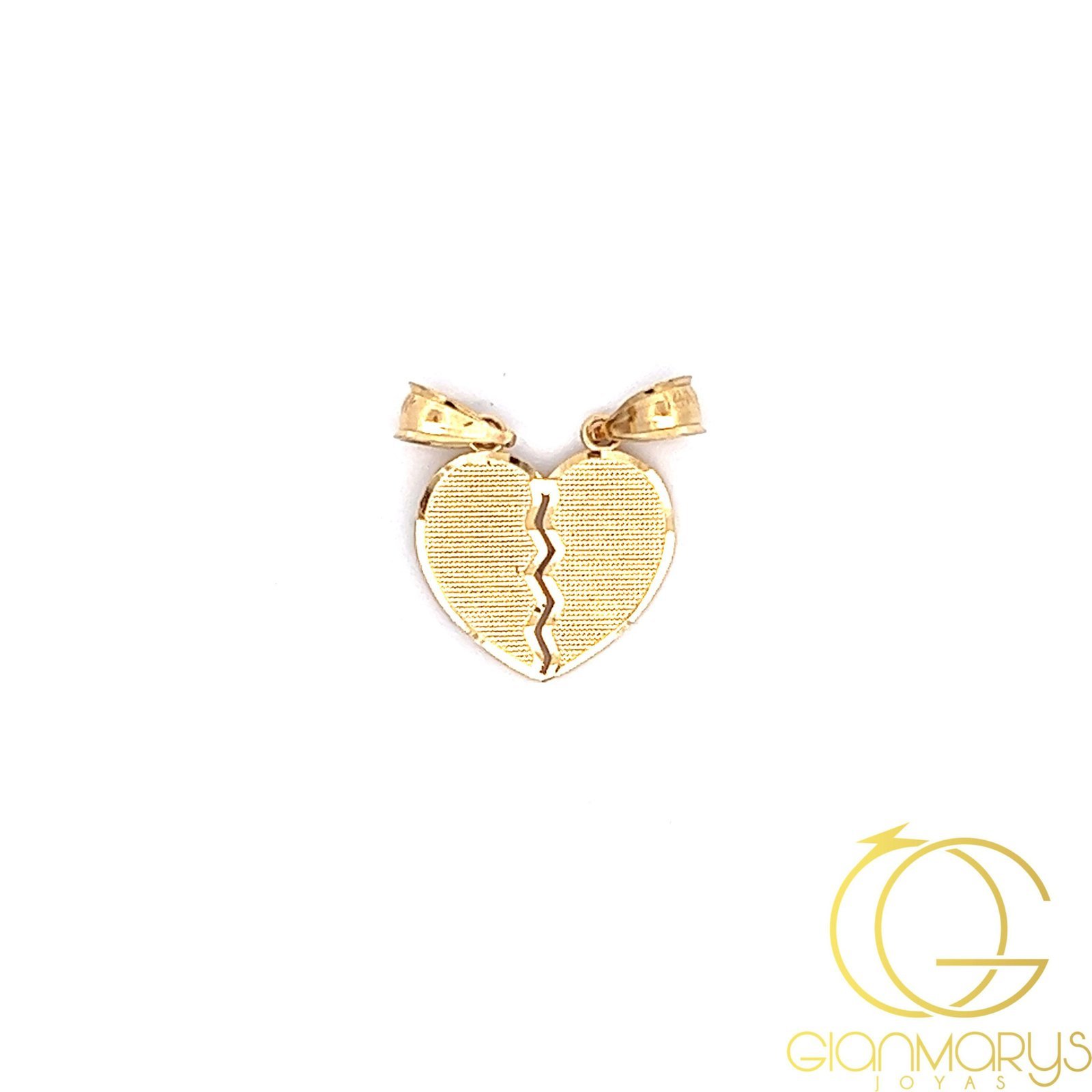 You And Me Heart Charm 14k gold