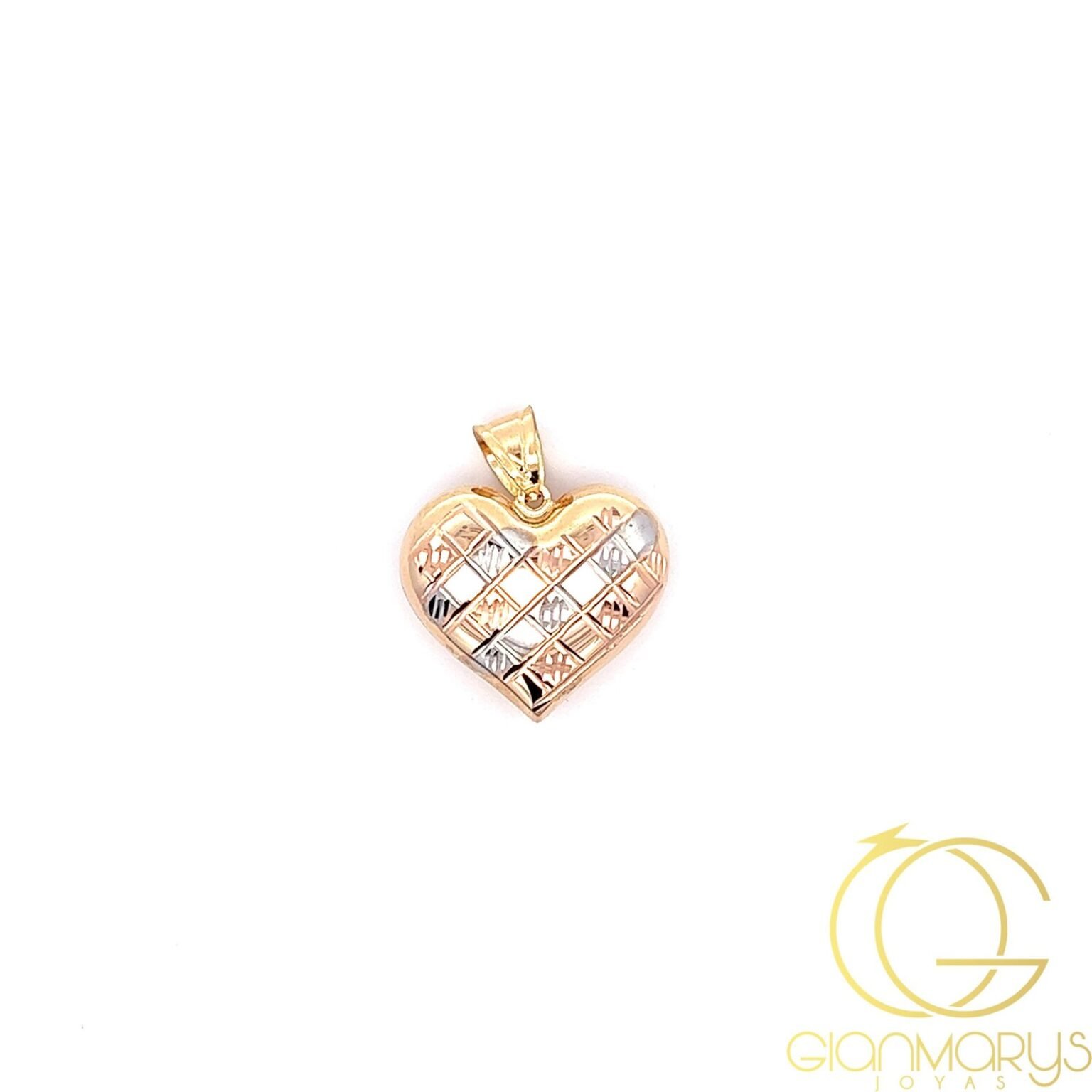 Diamond Heart With 3 18k Golds