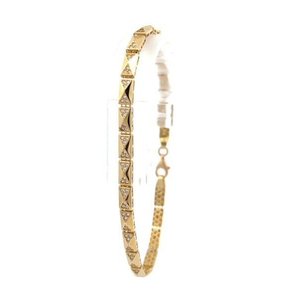 Pulsera con circones fancy Oro 18k