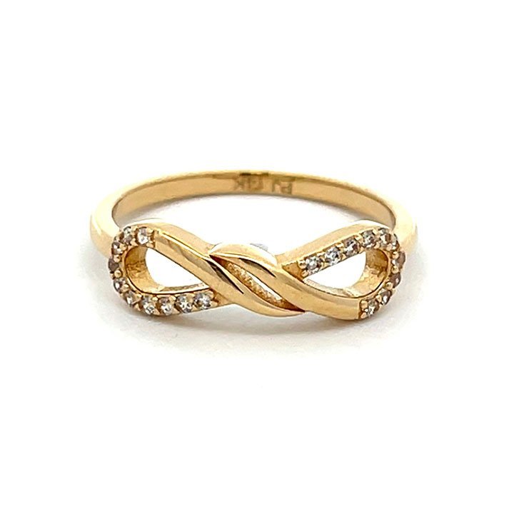 Anillo infinito con circones