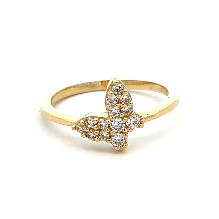 Anillo mariposa con circones