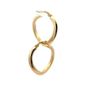 Argolla lisa ondulada Oro 14k