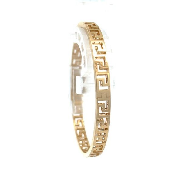 Fancy bangle greca con circones Oro 14k
