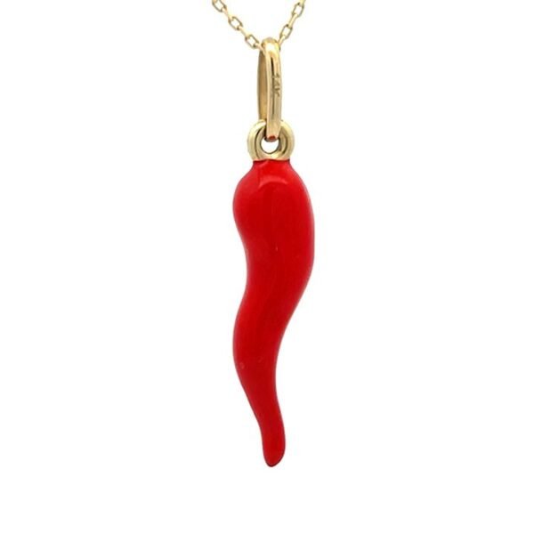 Cuerno rojo Oro 14k