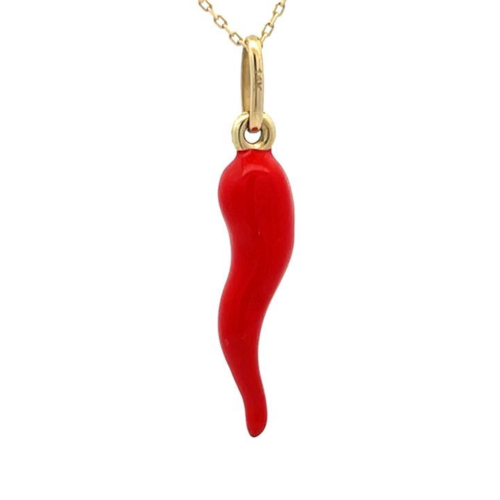 Cuerno rojo Oro 14k