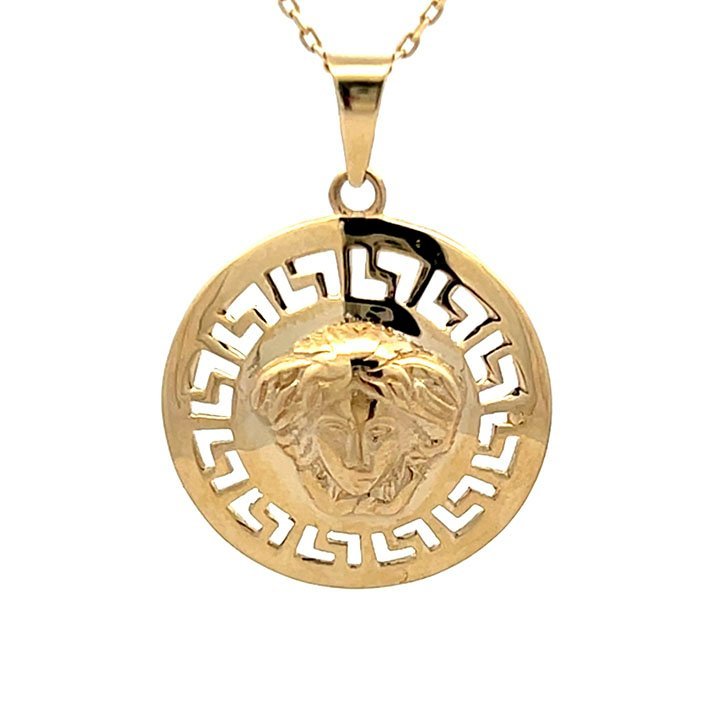 Medalla medusa pequena Oro 14k