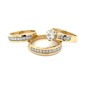 Trio de boda Oro 14k