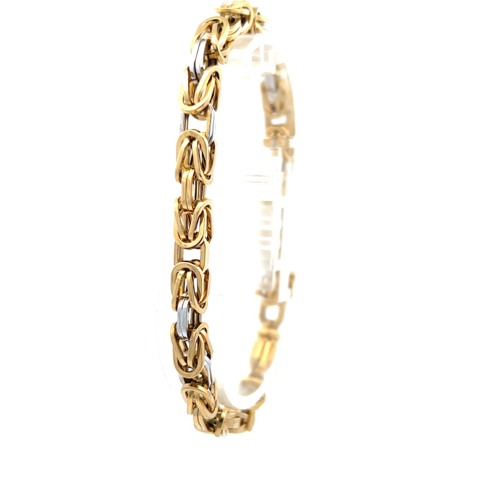 Pulsera fancy dos tonos 18k